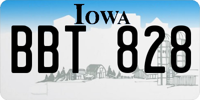 IA license plate BBT828