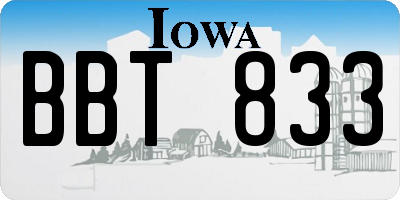IA license plate BBT833