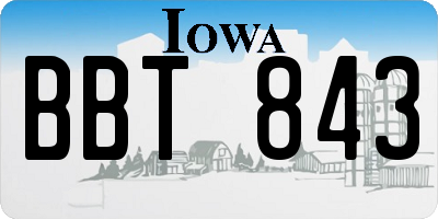 IA license plate BBT843