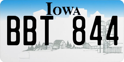 IA license plate BBT844