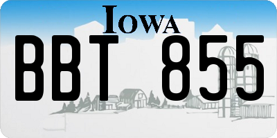 IA license plate BBT855