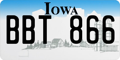 IA license plate BBT866