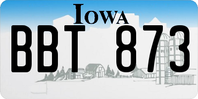 IA license plate BBT873