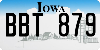 IA license plate BBT879