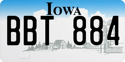 IA license plate BBT884