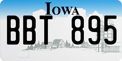 IA license plate BBT895
