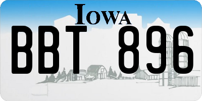 IA license plate BBT896