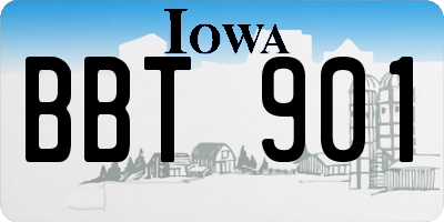 IA license plate BBT901
