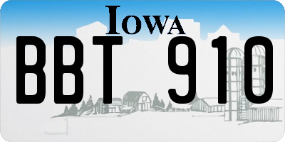 IA license plate BBT910