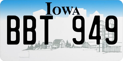 IA license plate BBT949