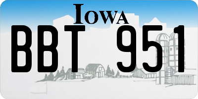 IA license plate BBT951