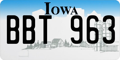 IA license plate BBT963