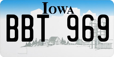 IA license plate BBT969
