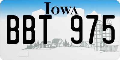 IA license plate BBT975