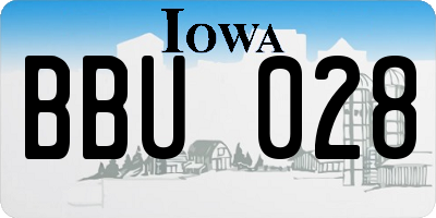 IA license plate BBU028