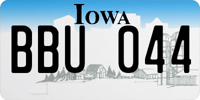 IA license plate BBU044