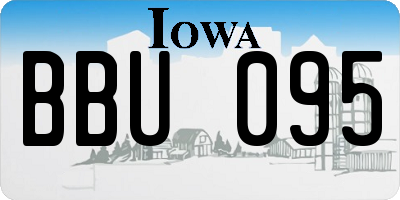 IA license plate BBU095