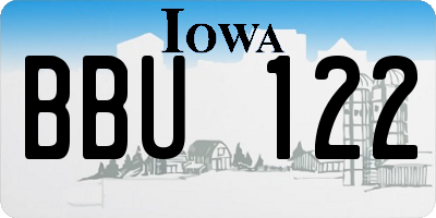 IA license plate BBU122