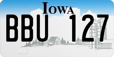 IA license plate BBU127