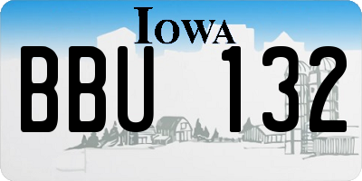 IA license plate BBU132