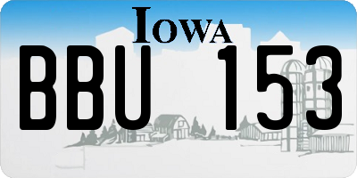 IA license plate BBU153