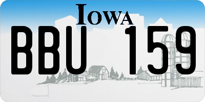 IA license plate BBU159