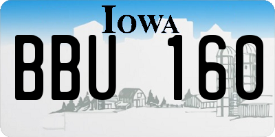 IA license plate BBU160