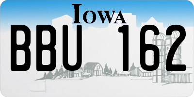 IA license plate BBU162