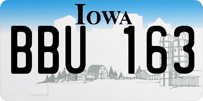 IA license plate BBU163