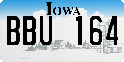 IA license plate BBU164