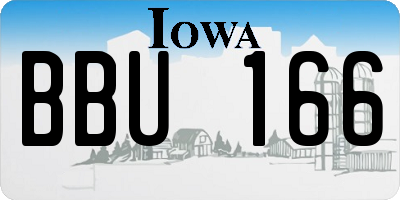 IA license plate BBU166