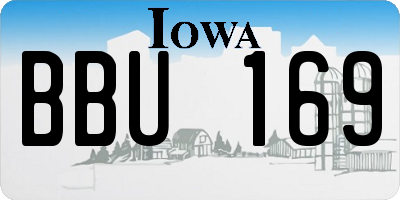 IA license plate BBU169