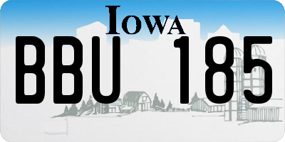IA license plate BBU185