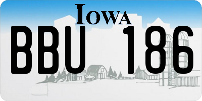 IA license plate BBU186
