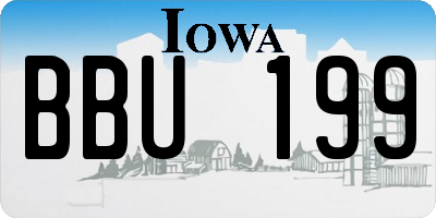 IA license plate BBU199