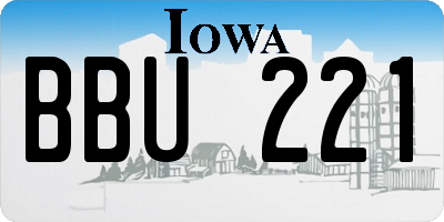 IA license plate BBU221