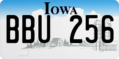 IA license plate BBU256