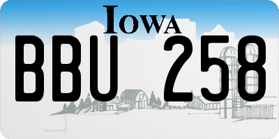 IA license plate BBU258