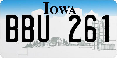 IA license plate BBU261