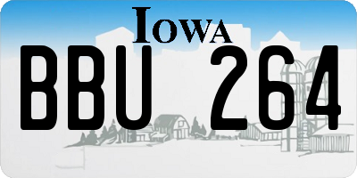 IA license plate BBU264