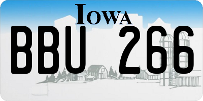IA license plate BBU266
