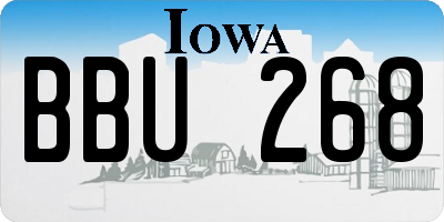 IA license plate BBU268
