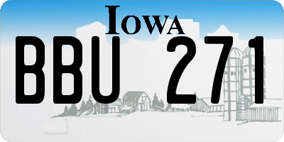 IA license plate BBU271