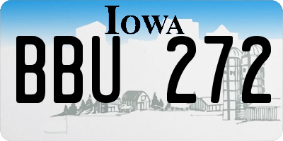 IA license plate BBU272