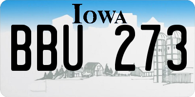 IA license plate BBU273