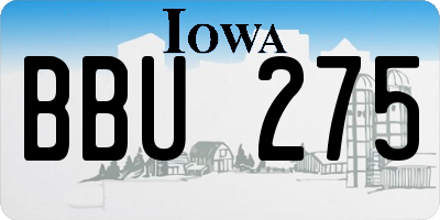 IA license plate BBU275