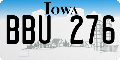 IA license plate BBU276