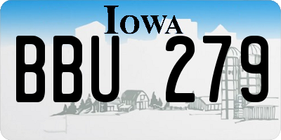 IA license plate BBU279