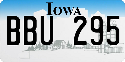 IA license plate BBU295