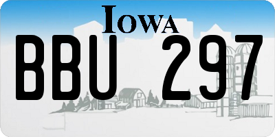 IA license plate BBU297